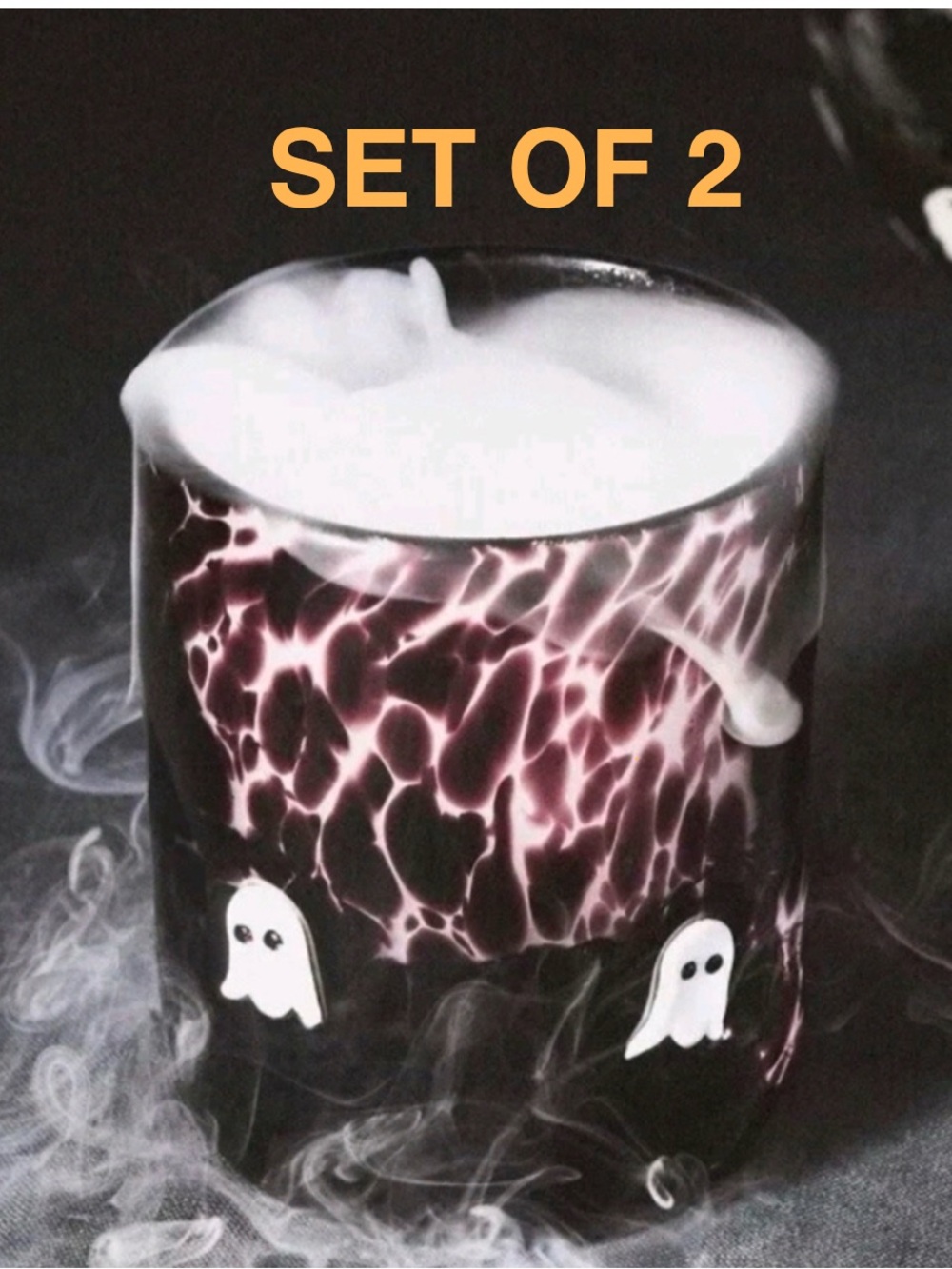 SET OF 2 NEW Anthropologie Ghost Mystic Juice Glasses